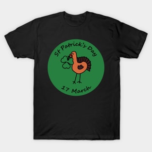 Thanksgiving Turkey and Shamrock St Patricks Day T-Shirt